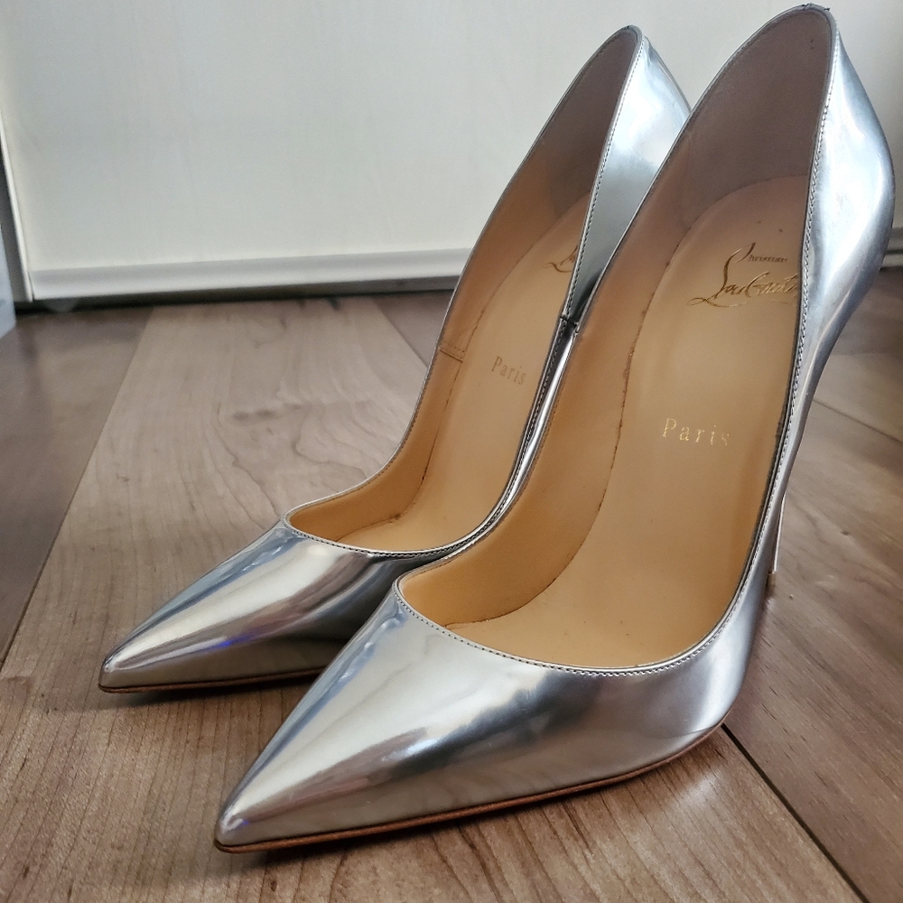 SO KATE Christian Louboutin 120m patent silver
